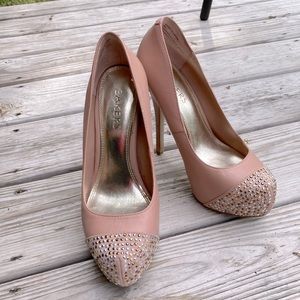 Bakers Daze Rhinestone Platform Heels